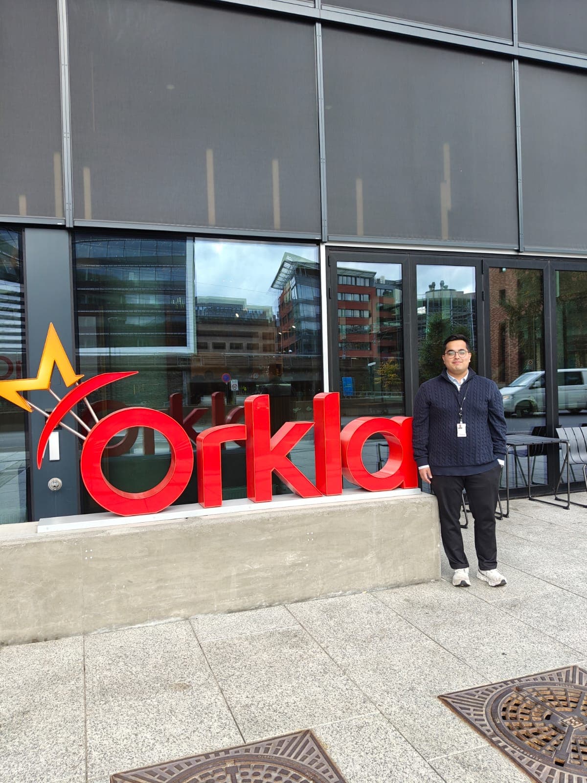 Outside Orkla HQ